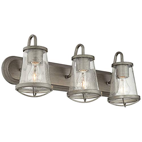 Designers Fountain Darby 3-Light Bathroom Vanity Light Fixture, Weathered Iron, 87003-WI