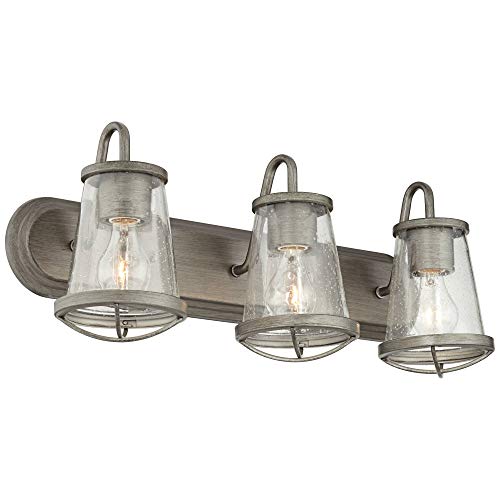 Designers Fountain 87003-WI 24in Darby 3-Light Bathroom Vanity Light Fixture, Weathered Iron