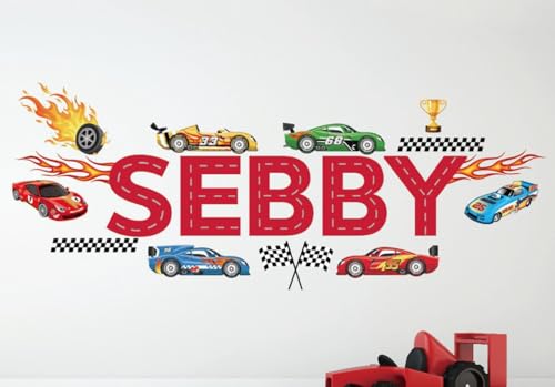 Vinilo Decorativo Cars Personalizado para Cuarto Infantil miniatura 2