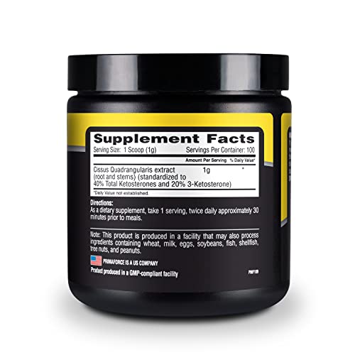 Primaforce Cissus Quadrangularis Extract, - Unflavored Powder, 100 Grams #TOP3