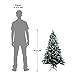 Cliselda 4ft Snow Flocked Christmas Tree w/18 Pinecones, 360 Frosted Tips, Sturdy Metal Stand, Pre-Decorated Artificial Xmas Tree for Indoor Home,Office,Holiday Party Decoration