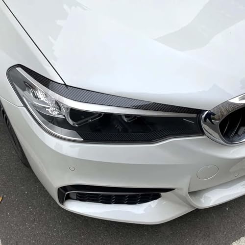 Cache-phares BMW Série 5 G30 carbone noir brillant pour sorties et rassemblements