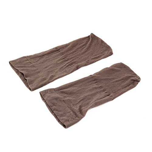 2 pcs unisexe Kous Perruque Liner Cap Snood Nylon Stretch Mesh Café Cover