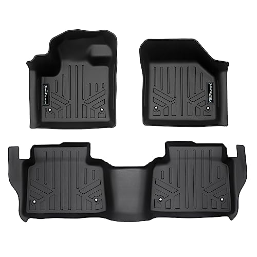 SMARTLINER All Weather Protection Custom Fit 2 Row Floor Mat Liner Set Compatible with 2020-2025 Land Rover Discovery Sport