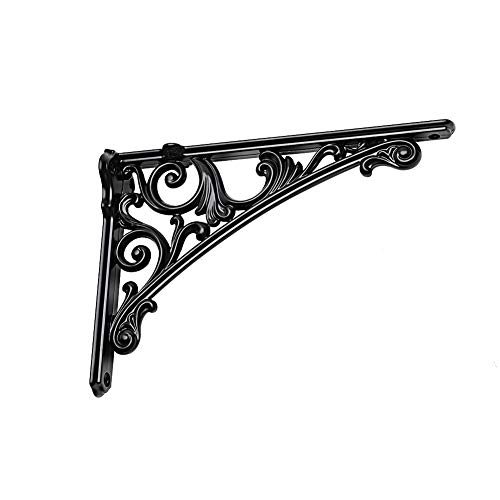 Harpoon 2 Pack 8 Inch Shelf Brackets Cast Iron, Large 7.8X 5.5 Inch (Black) #TOP4