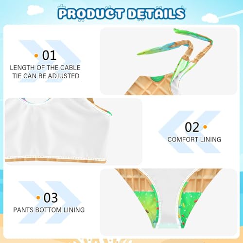 Image of Boccsty Cute Crab Red Blue Girls Swimsuits Kids Bikini Sets 2 Pcs Bathing Suit for 3T