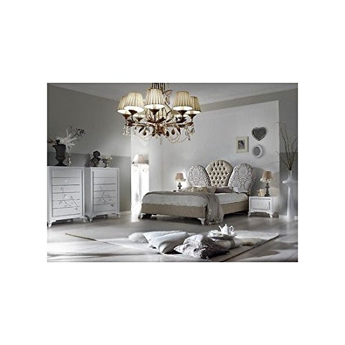 EsteaMobili - LETTO MATRIMONIALE TESTATA CAPITONE GIROLETTO IMBOTTITO TESSUTO - 111320265252 - come foto