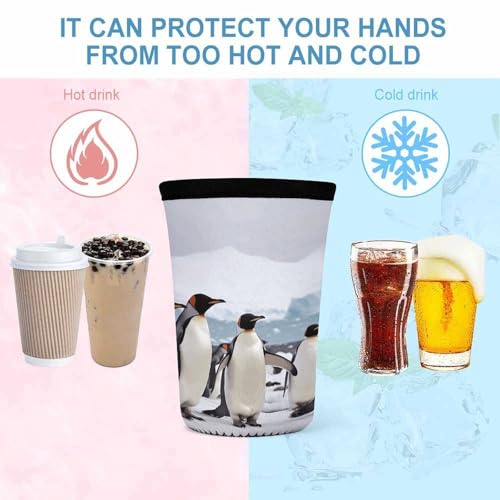 Fundas universales para bebidas frías Antarctica Penguins que eliminan las gotas de condensación 5