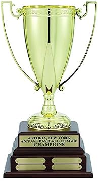 Perpetual Gold Trophy Cup on Walnut Base