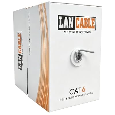 LETONDA Cables CAT6 Plenum Cable, Blue, 1000 FT, EIA/TIA Certified, RoHS Compliant