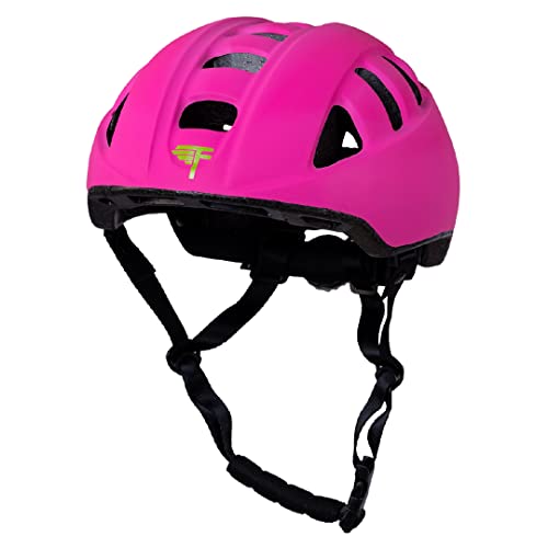 Flybar Kids Bike Helmet - Dual Certified Adjustable Dial, Skateboard Helmet, Roller Skating, Pogo, Electric Scooter, Snowboard, Youth and Toddler Helmet, Boys & Girls 3-14 (Pink,L)