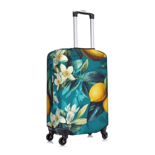 Luggage Cover Elastic Washable Suitcase Cover Dustproof Suitcase Protector Personalized Fresh Lemon Leaves Travel Luggage Baggage Covers For 18-32 Inch3