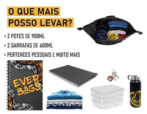 Mochila Térmica Fitness Lancheira Marmita Frasqueira Alimentar Dieta Treino Academia Esportivo Resis