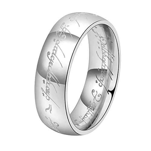 Bague Seigneur des Anneaux en métal aux finitions soignées et design iconique mixte