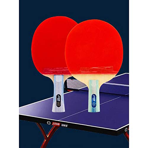 Professional Five-Star Ping Pong Paddle, Table Tennis Racket,Absorbent Non-Slip Handle, Ideal for Indoor and Outdoor Activities Solid/As Shown/Long Handle