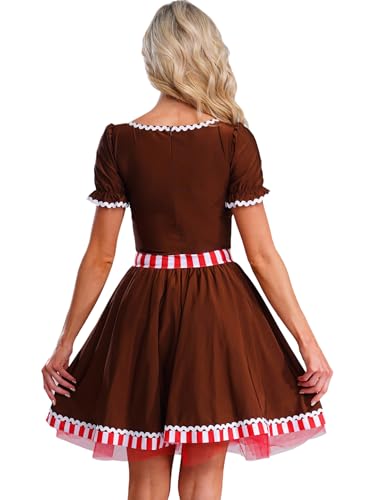 Vestido de pan de jengibre navideño cómodo y favorecedor para evitar disfraces incómodos 2