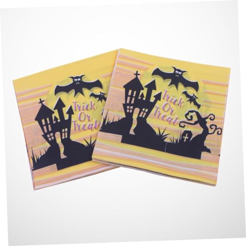 Beavorty 40 Peças utensílios de mesa do dia das bruxas talheres de festa de halloween guardanapos de