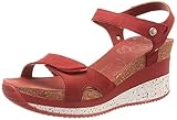 Fabricado en España Panama Jack nica Sport, Sandalias con cuña Mujer, Rojo B002, 38 EU