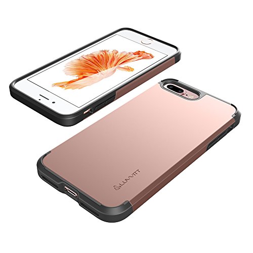 Luvvitt Iphone 8 Plus Case, [Ultra Armor] Shock Absorbing Case Best Heavy Duty Dual Layer Tough Cover For Apple Iphone 8 Plus (2017) - Rose Gold #TOP3