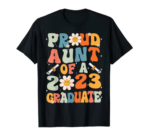 Proud Aunt Of A Class Of 2023 Graduated Graduation Women Camiseta