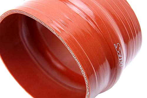 HPS 7" ID, 6" Length, Silicone Hump Coupler Hose, Ultra High Temp 6-Ply Aramid Reinforced, 20 Psi Max. Pressure, 500F Max. Temperature, SHC-700-L6-HOT, Silicone, Orange