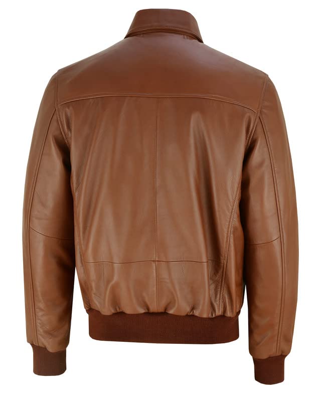 Men's Air Force A-2 Leather Flight Bomber Jacket3