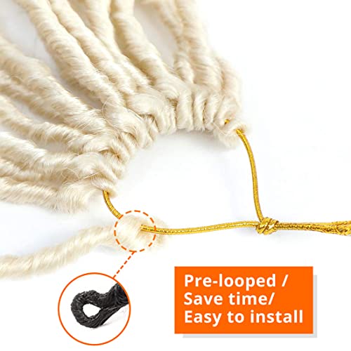 Faux Locs Goddess Locs Crochet Hair For Black Women 613 Blonde Soft Locs 18 In 7 Packs Crochet Hair Pre Looped Synthetic Hair Bundles Bilisar Hair (18Inch, 7Packs, Blonde) #TOP1