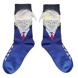 Funny socks, Funny Gift Socks Novelty President 2024 Socks Stylish Trump Hair Socks Trump Merchandise Gift
