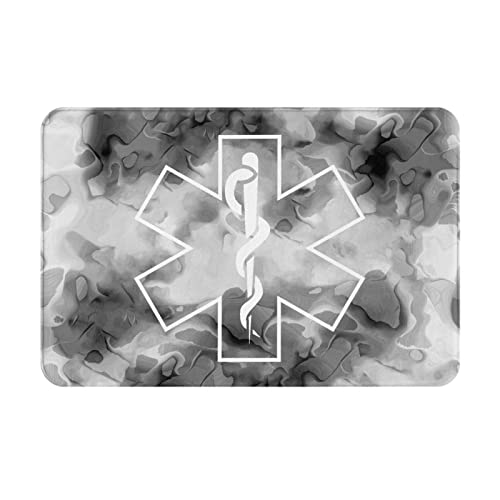 zaclay EMS Indoor Doormat, Door Entrance Rug Bathroom Bath Mats 24" X 16"