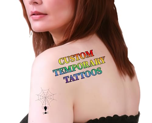 Personalized Temporary Tattoos with Custom Text or Name – Unique