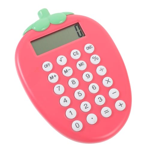 Calculadora roja de ABS ligera para mochilas escolares y escritorios