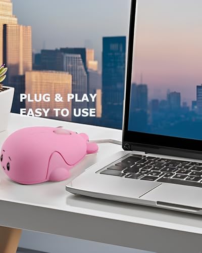 かわいい動物 赤ちゃん イルカ型 USB 有線マウス 1600 DPI 光学式マウス ミニ 小型 子供 子ども マウス ギフト 男の子 女の子 男性 女性 子供 お母さん お父さん ボーイフレンド 娘 PC ノートパソコン コンピュータ用 (ピンク)