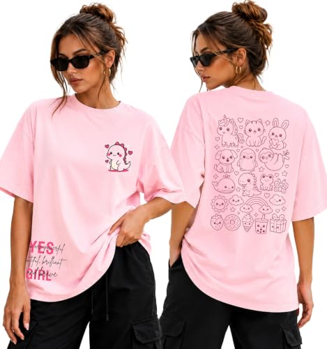 Image of London Hills Tshirt for Woman | Oversized Tshirt for Women | T Shirt for Womans | Graphic T Shirt for Women Pure Cotton | Tops for Woman Western, Printed Oversized Loose Fit Plus