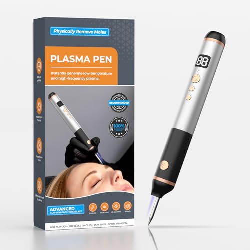 Skin Tag Removal Pen Mole Removal Pen Kit Mole Remover with 15 Strengths and Replaceable Needles with LCD Screen USB Rechargeable Plasma Pen for Removal of Freckles Scar Pigmentation on Arms
