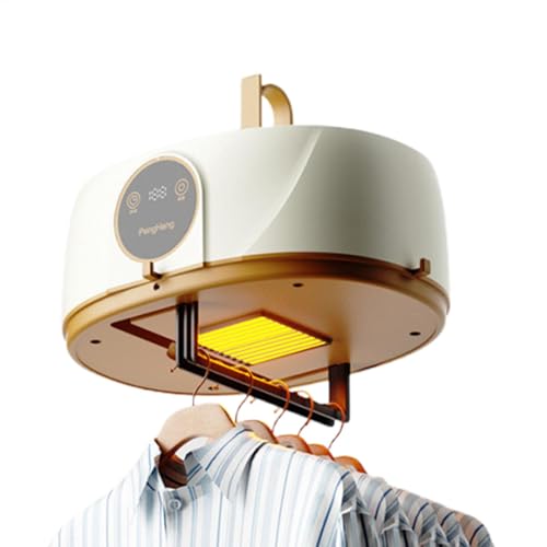 Foldable Clothes Dryer, Portable Dryer with Remote Control, Fast Drying Machine, Efficient Clothing Wringer for Home, Dorm, Apartment, Rv, Compact Warm for Small Spaces