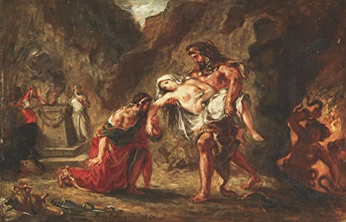 Hercule et Alceste Delacroix tableau toile décoration maison salon 60x90