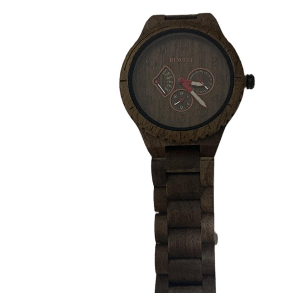 Reloj de Madera Natural Relojes Pulsera Cuadrante Resina Movimiento Hebilla Acero Inoxidable Adecuado para Hombre Mujer Regalo