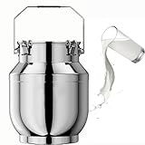 ★Pot A Lait Inox Bidon Capacités disponibles : Disponibles en capacités de 2.5/5/10/15/20 litres, nos cuves vous permettent de stocker et de transporter la quantité de lait nécessaire, seau inox avec couvercle facilitant ainsi la distribution de lait ou de vin.