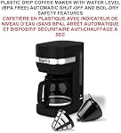 Starfrit Machine à café de 10 tasses – Fonction de maintien au chaud – Panier de filtre réutilisable – Facile à nettoyer – 900W – Noir