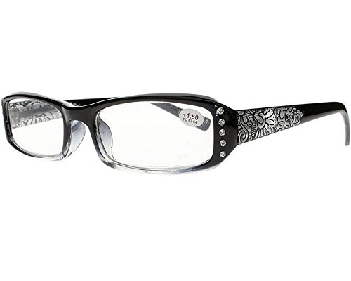 New Women Rhinestone Fashion Flowers Prints Reading Glasses +1.0 ~ +4.0