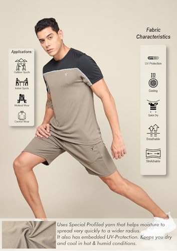 Image of TECHNOSPORT Men's Polyester Slim Fit Active T-Shirt - (MTP706 P) Pack of 1