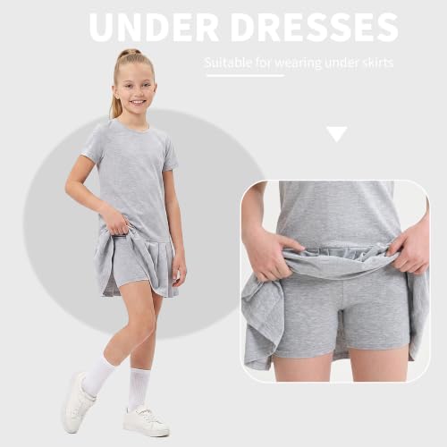 Image of 6 Pack Girls Shorts Girls Under Dress Dance Cotton Shorts Girl Bike Short Multicolor 2-10 Years