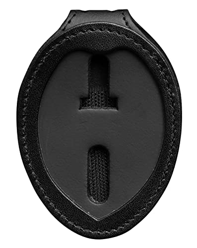 Porte-badge Miami Dade County en cuir noir résistant pour sécuriser votre insigne