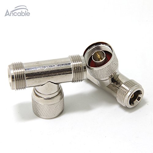 image for Ancable N-Type Male to Dual 2 N-Type Female (Pack of 2) Triple T Shape