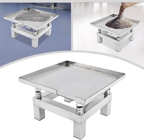Compact Electric Mini Concrete Vibrating Table 13.7"x13.7" - Ideal for Smooth Finishing, DIY Projects & Crafts - Efficient Vibration Test Bench for Home Use