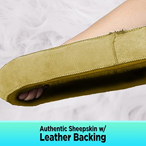 Andalus Brands Australian Sheepskin Wool Steering Wheel Cover For Women & Men - Universal 15 Inch Steering Wheels & Accessories - Eco-Friendly Wheel Cover For Car - Car Accessories (Lemon Yellow) #TOP6