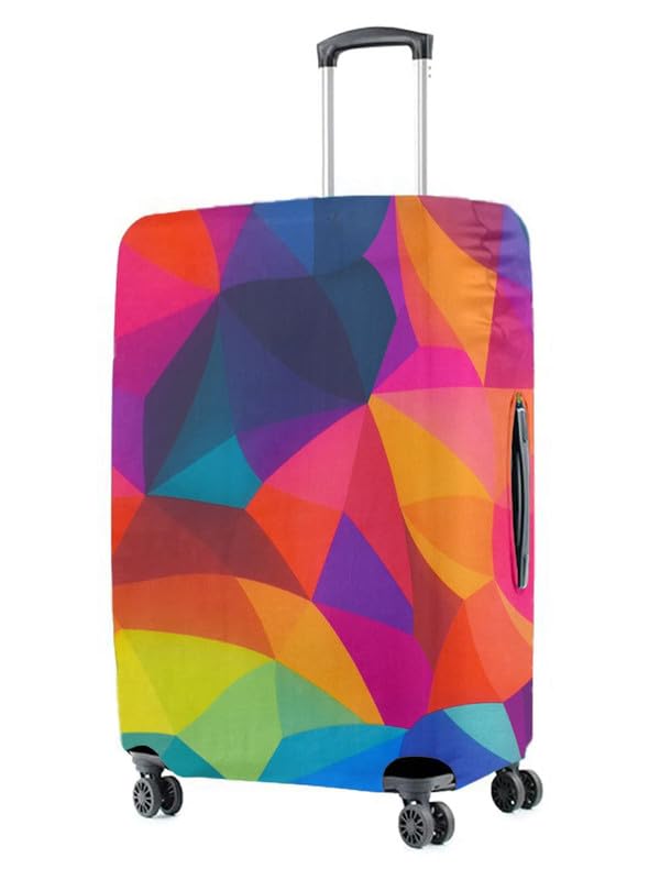 Colorful Geometric Vybe Trolley Luggage Cover - Multicolor -M-image-23