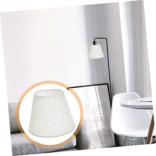 Image of Beige Fabric Pvc Lampshade Replacement for Table Ceiling and Wall Lights Woven Design for Children S Room and Home Lighting Accessories