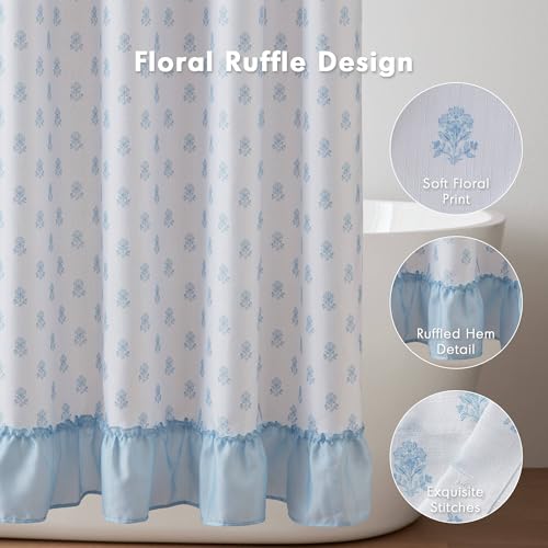 Intelligent Design Savanna Shower Curtain for Bathroom, 72 x 72, Blue by Intelligent Design - Used condition - Image 2