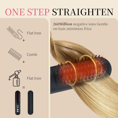 New go Brush pro 2026 - Cepillo alisador portátil inalámbrico miniatura 3
